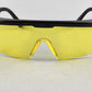 Gateway Strobe Safety Glasses Lightweight Telescoping Temples Side Shields Z87.1 (Black Frame, Amber Lens)