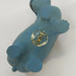 Berlin Design Blue Hippopotamus Pottery Figurine Egyptian Art William Hippo 4"