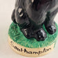 Manor Ware Black Cat Figure Souvenir Southampton England UK Green eyes Pottery