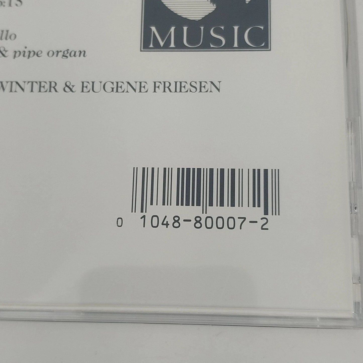 Eugene Friesen Paul Halley New Friend CD Cello Piano Pipe Organ Living Music