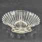 Clamshell Divided Crystal Glass Serving Dish 6"x1" 1950s Vintage