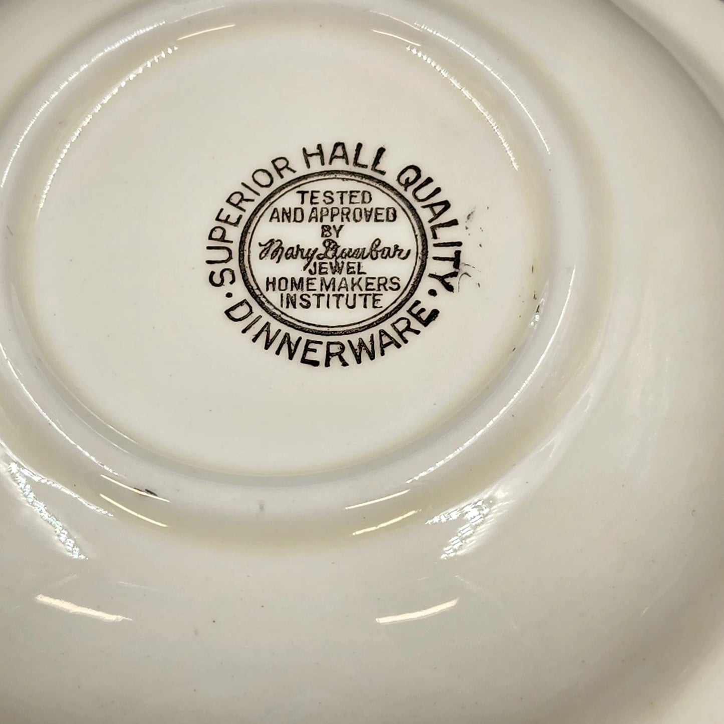 4 Autumn Leaf Rimmed Fruit Dessert Bowls 5.25" Hall's Superior for Jewel Tea MCM