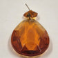 9 Amber Teardrop Faceted Crystal Glass 2" Prisms for Lighting Chandelier Accents