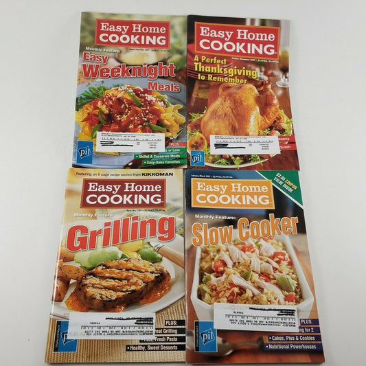 4 Easy Home Cooking Magazine Booklet 2007 Slow Cooker Grilling Thanksgiving