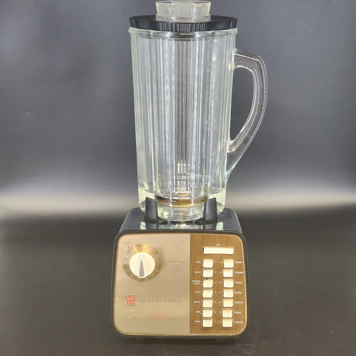 Waring Custom 1209 Blender 14-Speed Auto Timer Clover Leaf Clear Glass Jar PROP