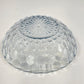 Vintage Anchor Hocking Sapphire Blue Bubble Glass Serving Bowl – 8" Round Clear-Shaded Crystal – Mid-Century Textured Decorative Dish