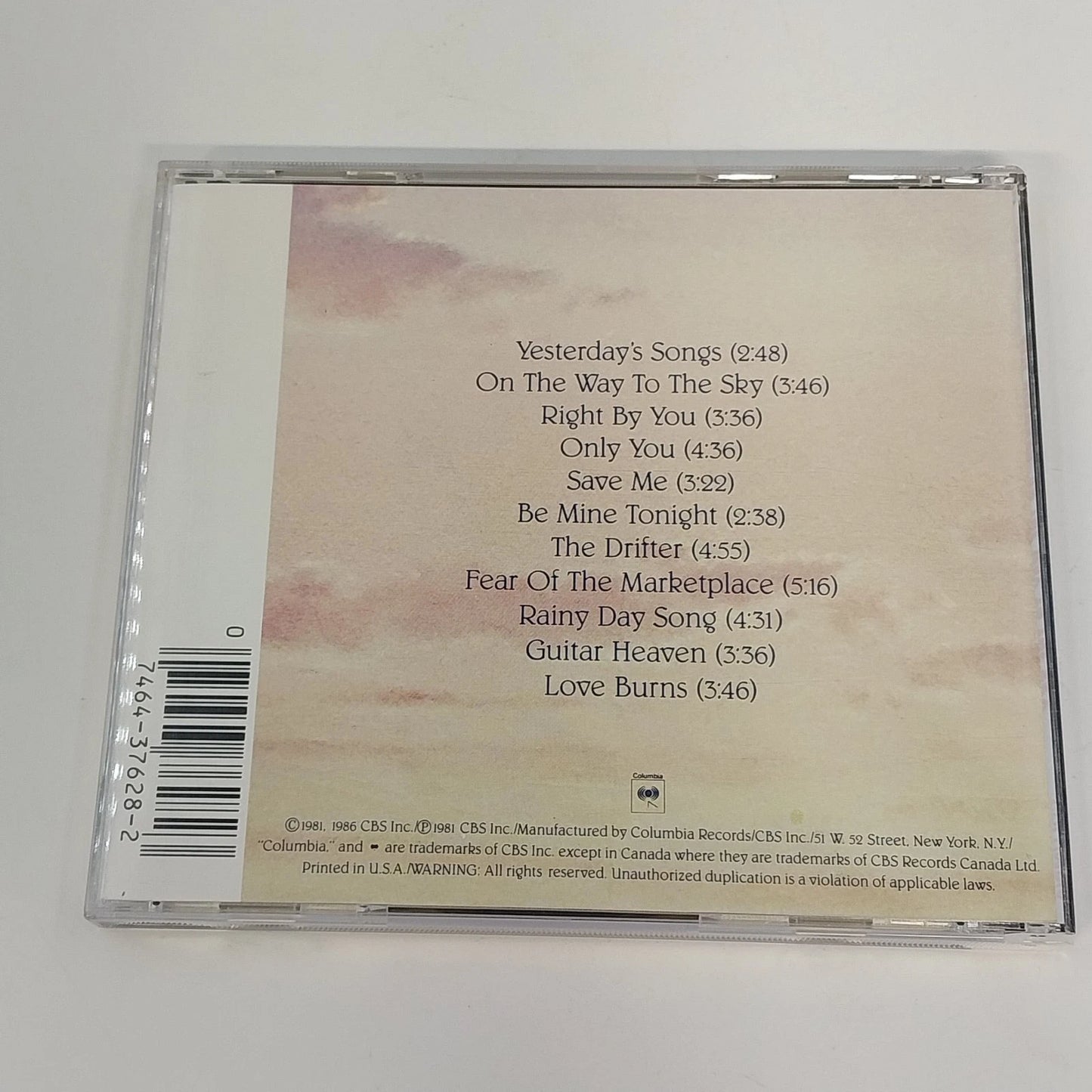 Neil Diamond On The Way To The Sky CD Columbia Record CK 37628 Pop Rock 1986 USA