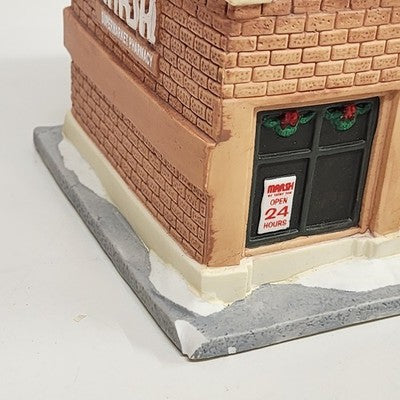 Christmas Village Ceramic Collectable Marsh Supermarket Pharmacy Vtg NO CORD