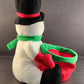 Stuffed Snowman Plush 12" with Scarf & Gift Bag Christmas Holiday Decoration Vtg