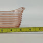 Anchor Hocking Depression Glass Creamer 5" Manhattan Pink Horizontal Ribbed Vtg