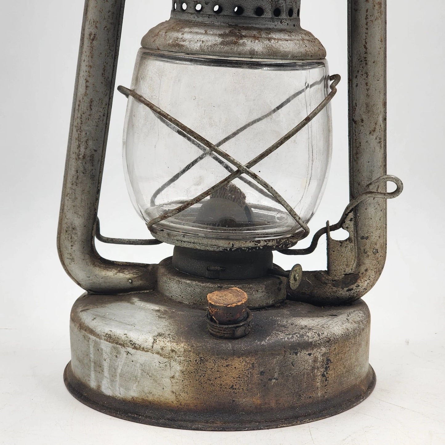 Antique Sta-Lit Kerosene Lantern Warren Stamping Original 14" Farmhouse Light