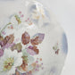 German Transferware Serving Bowl Roses Floral Scalloped Beaded Rim 10.5" Antique