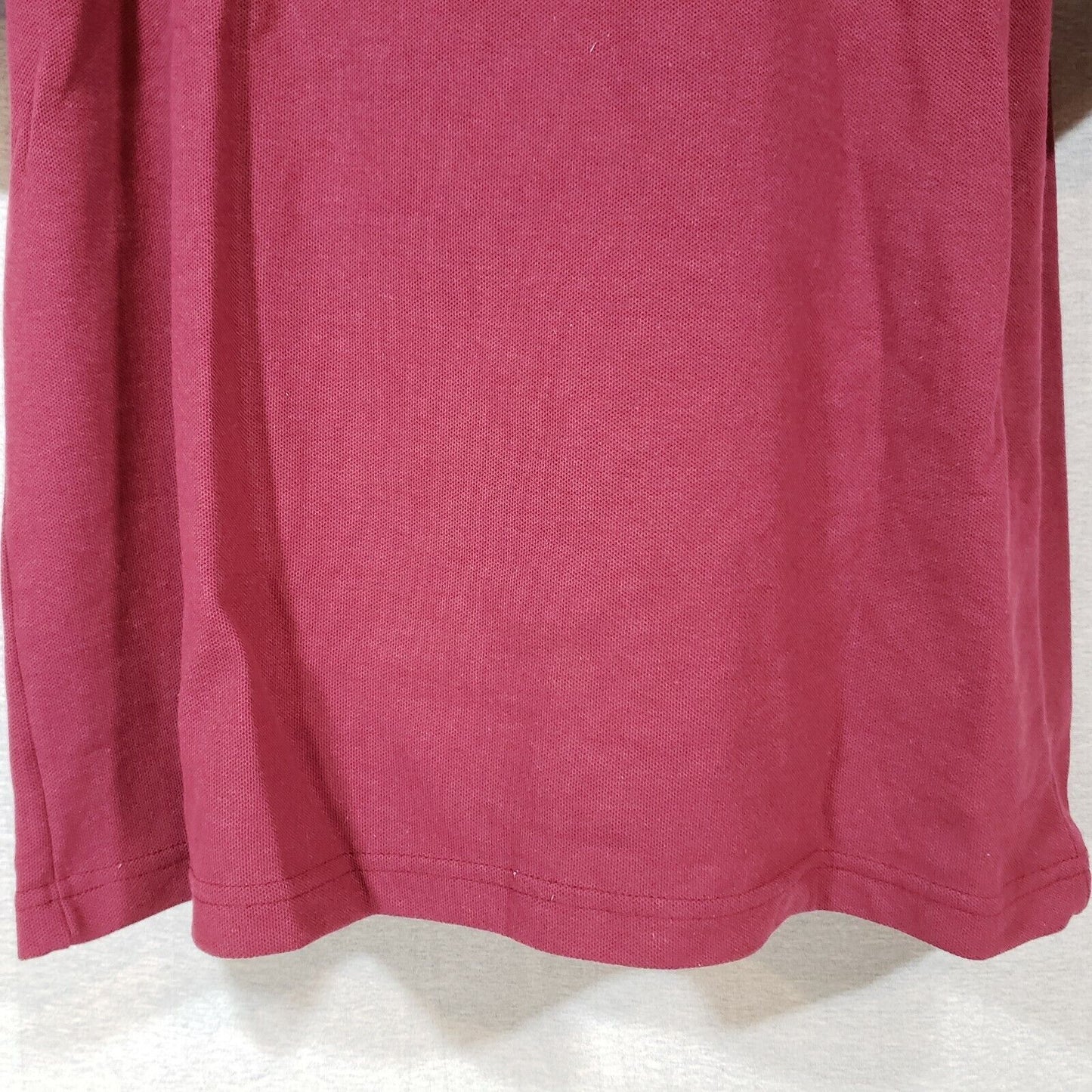 Burgundy 3 Button Polo Shirt Large Fame Fabrics 6.2 oz 50-50 Poly Cotton T100