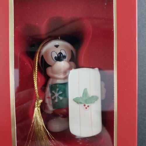 Lenox Christmas Ornament Mickey Mouse Let it Snow Porcelain New Boxed