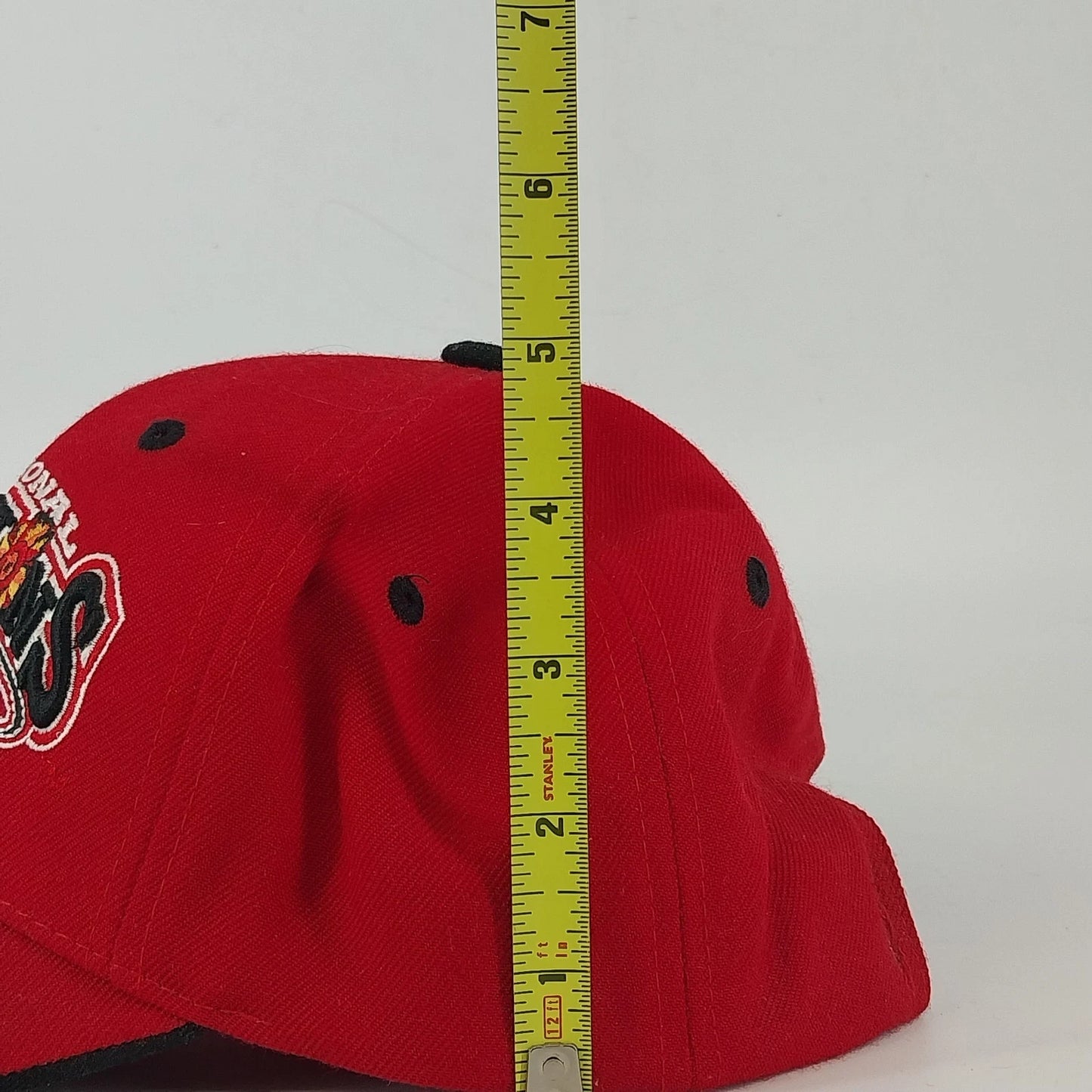 Ohio State Buckeyes 7 Time National Champions Red Cap Hook Loop Adjustable Hat