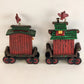 2 Christmas Train Figurines Great North Pole Railroad 2002 David Frykman