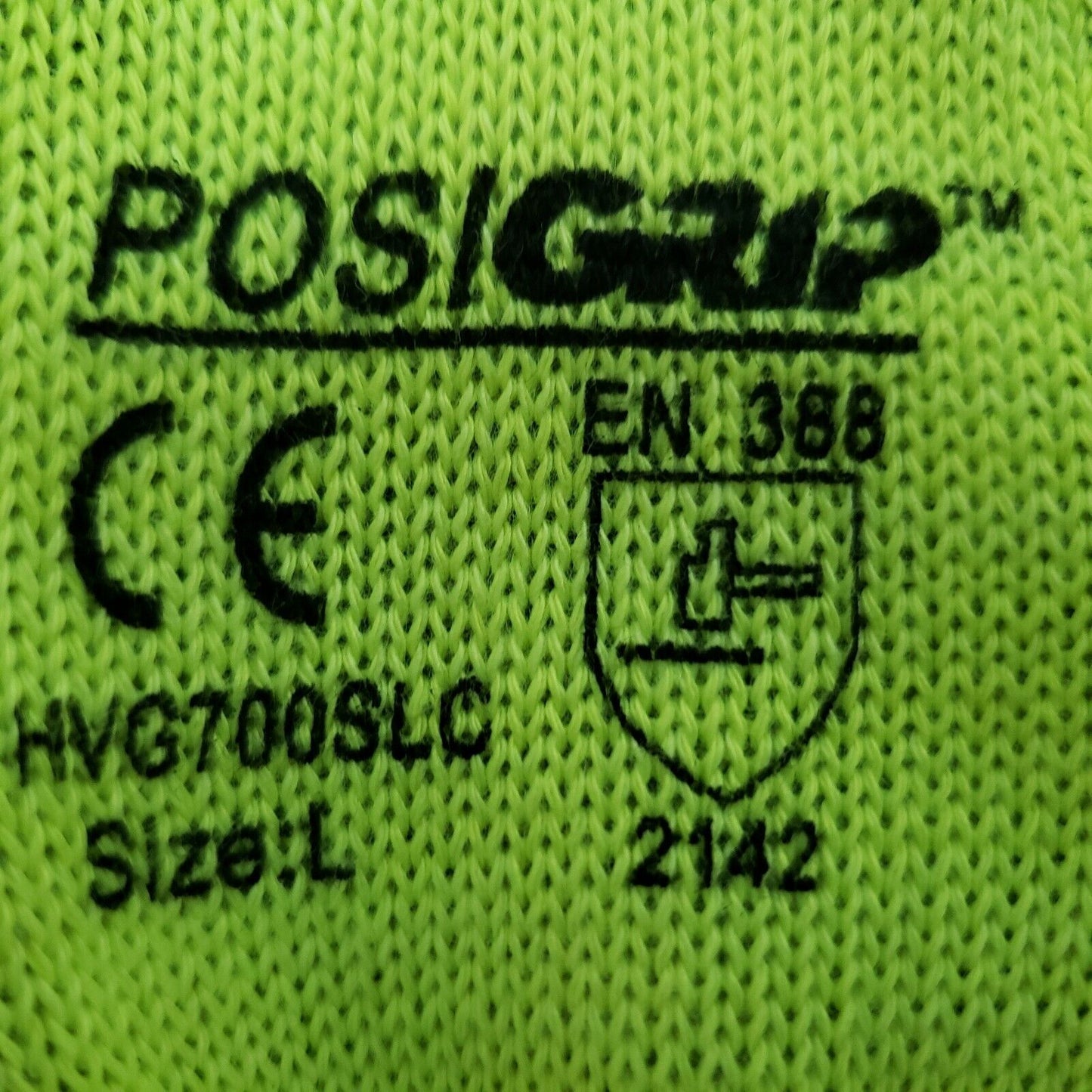 3 Pairs Hi-Vis Lime Knit Gloves Black Latex Palm Coated Large Size New