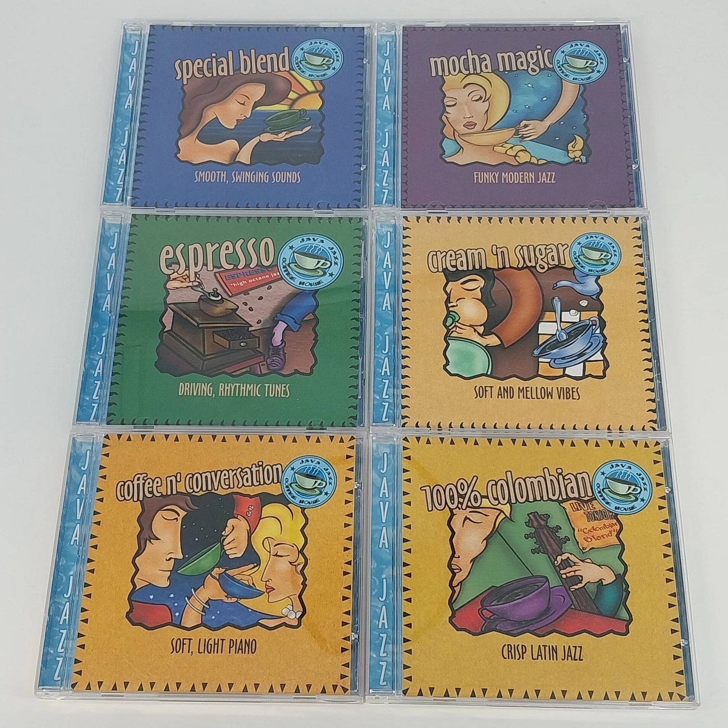 Java Jazz Coffee House CD Lot 6 Special Blend Mocha Magic Espresso Collection