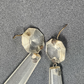18 Icicle Spear Crystal Glass Chandelier Prisms 2.75" w Octagon Accent Wire Tie