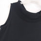 Rafaella Black Mock Neck Sleeveless Knit Top Womens Large Cotton Blend Vietnam