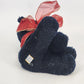 Dakin Black Bear Plush Toy w Red Ribbon Stuffed Animal Classic Vtg Collectible