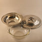 Hand Wrought Silverlook Covered Bowl Serving Dish 557 w 1.5qt Pyrex Bowl Vintage