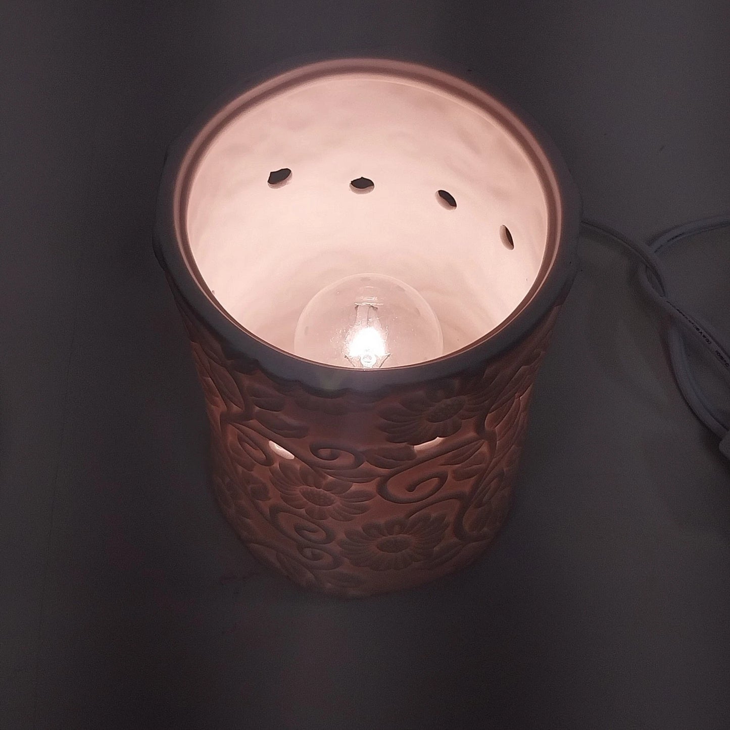 Scentsy Flower Vine Deluxe Electric Wax Warmer White Floral 1100-26978 Box China
