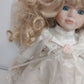 Soft Expressions Porcelain Doll Wedding Dress 12" Tall Curly Blonde Hair