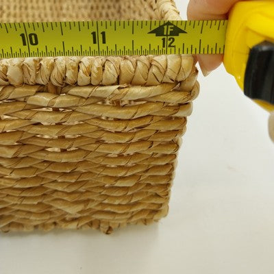 Seagrass Handwoven Storage Basket w/ Handles 18" Rectangular Metal Frame Medium