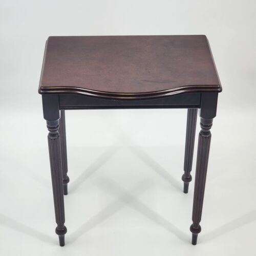 2 Traditional Mahogany Nesting Tables From Bombay Company 18.5" x 13" x 19" Tall