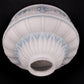 Art Deco Frosted Milk Glass Wall Sconce Shade Blue Floral Globe 2.25 Fitter
