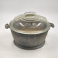 Guardian Service Cast Aluminum Casserole 9.5" Round Pot Glass Lid Handles 1940's