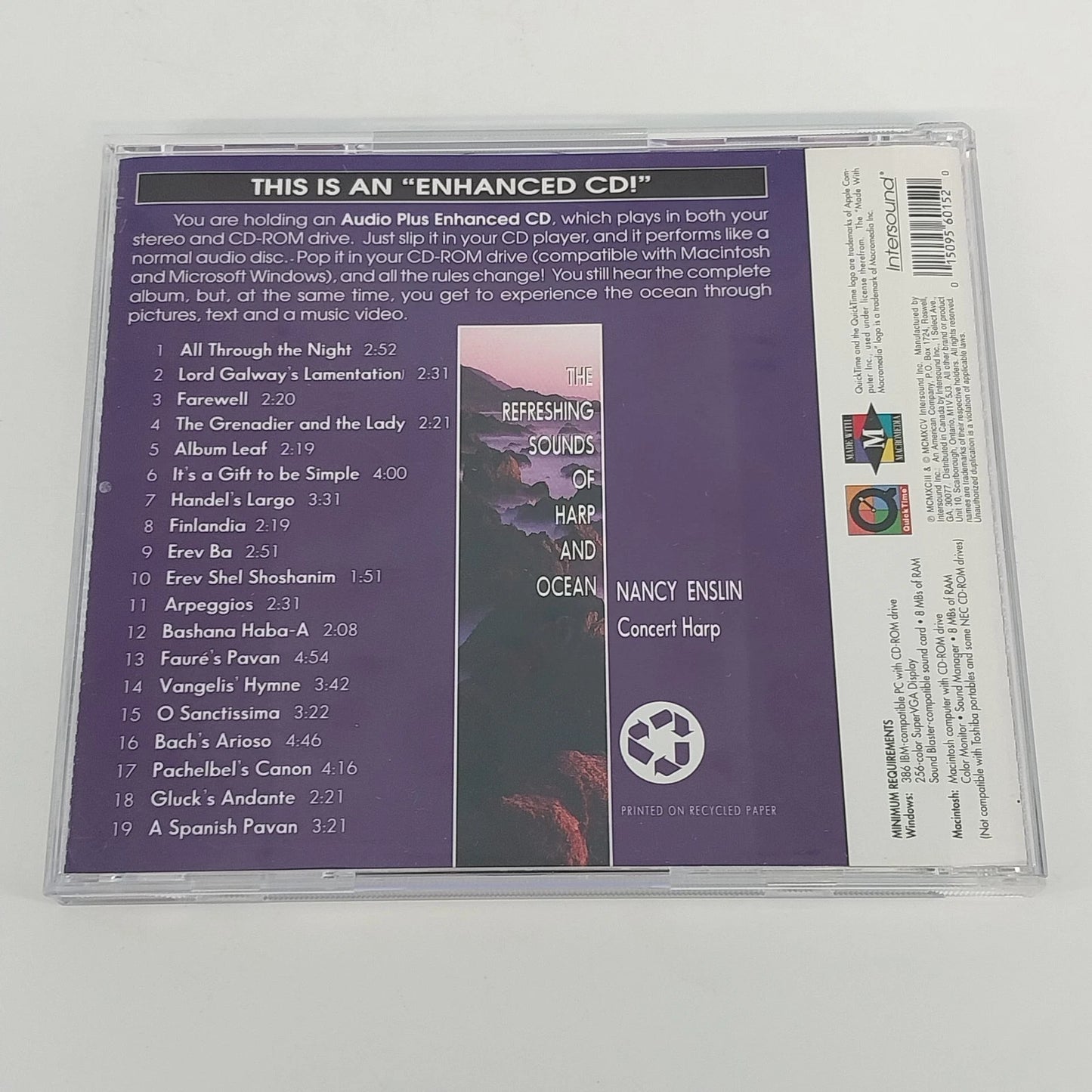 Nancy Enslin Celestial Shores Concert Harp Enhanced CD Intersound New Age