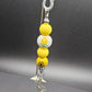2 Key Ring Bag Charm Yellow Spring Flower Sun D Ring Handmade Gift Clip Gift