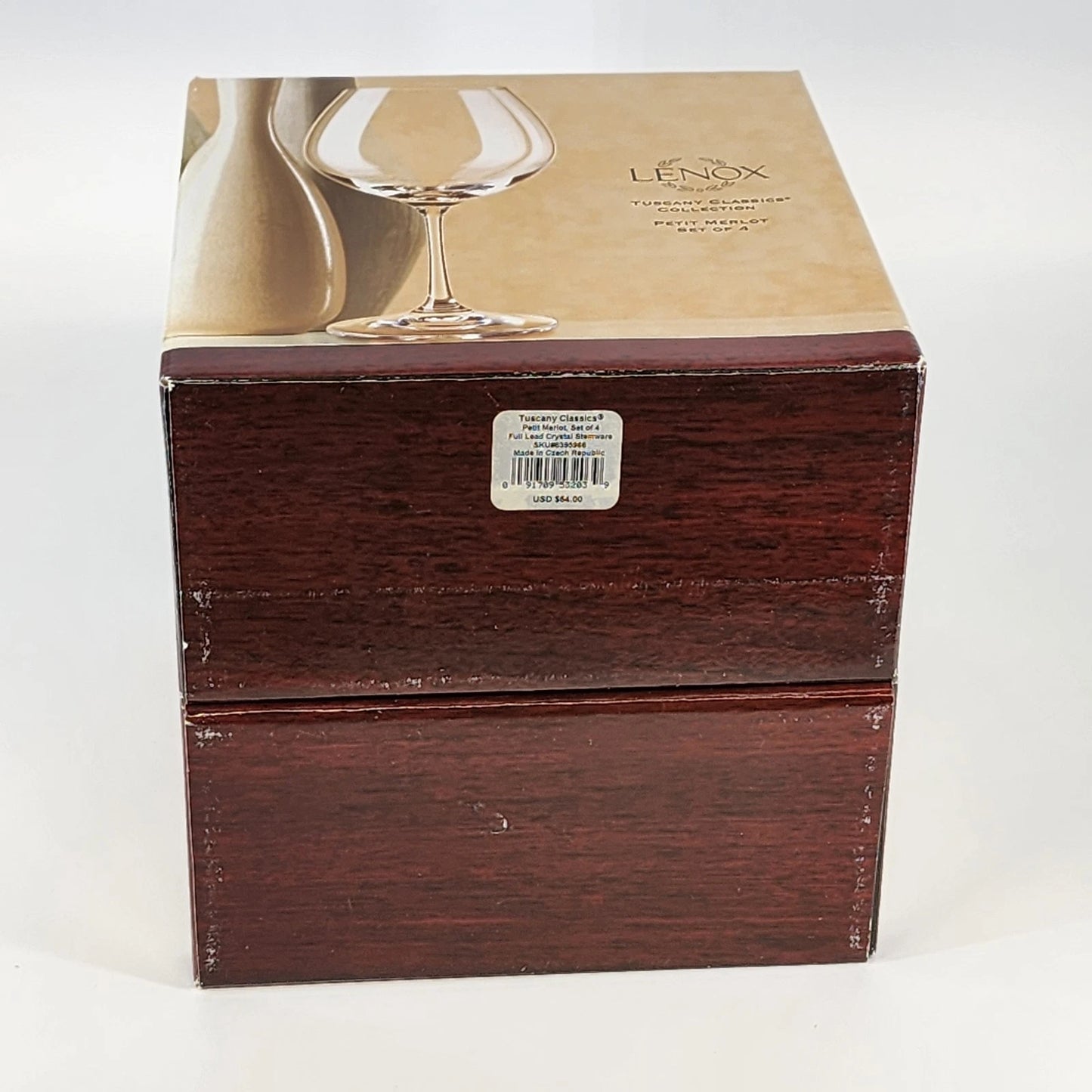 4 Lenox Wine Glasses Set 8.25" Tuscany Classics Crystal Petit Merlot NIB