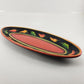 Clay Art StoneLite Jalapeño Oval Serving Platter Hand Painted Chili Peppers 19"