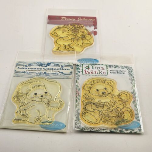 Stampvie Unmounted Clear Stamps Unopened Holiday Theme Lot of 3 Vintage NOS