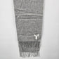 Charter Club 100% Cashmere Scarf Light Grey Heather Fringed Winter Luxury 10x62"
