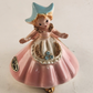 Josef Original Figurine Girl Tulip Holland w/ Tag Doll Gold Vintage 3.75"