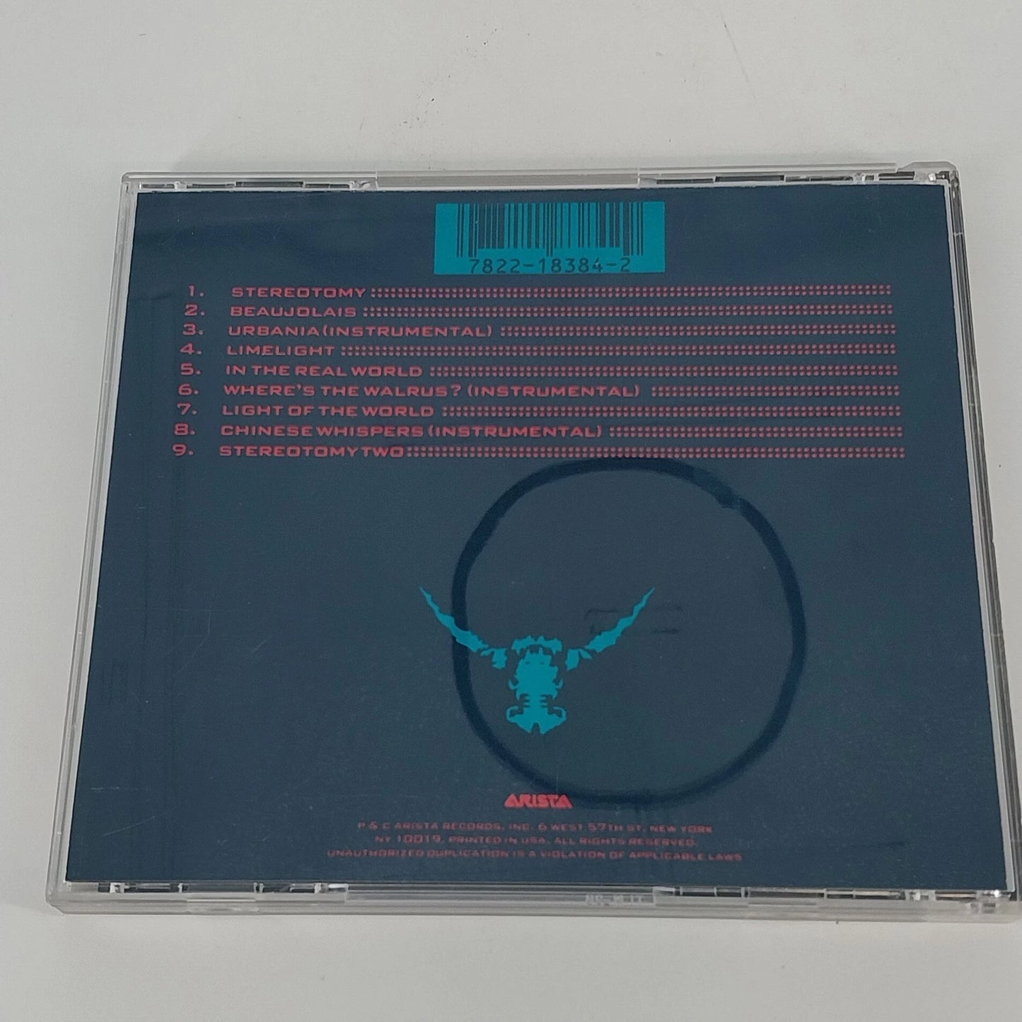 The Alan Parsons Project Stereotomy CD Arista Progressive Rock 1985 (1984) Album