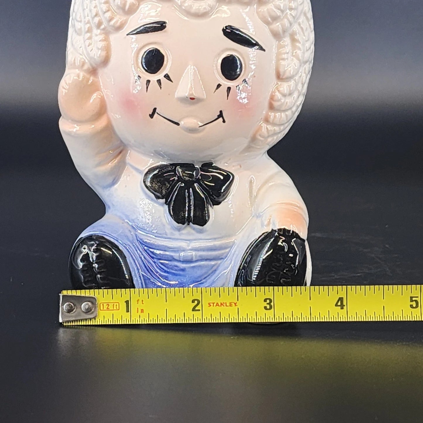 Vintage Raggedy Andy Ceramic Planter Figurine Nursery Decor