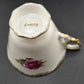 Inarco Tea Cup E-1052 Saucer E-1662 Lusterware Roses Reticulated Edge Japan
