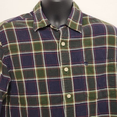 Timberland Men’s Medium Plaid Flannel Shirt Green BlueTimberland Button Down