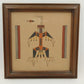 Original Thunderbird Sand Painting by Montoya Johnson Framed 16" Square