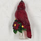 Red Cardinal Night Light Poinsettia Design Holiday Time C7 Bulb Outlet Mounted