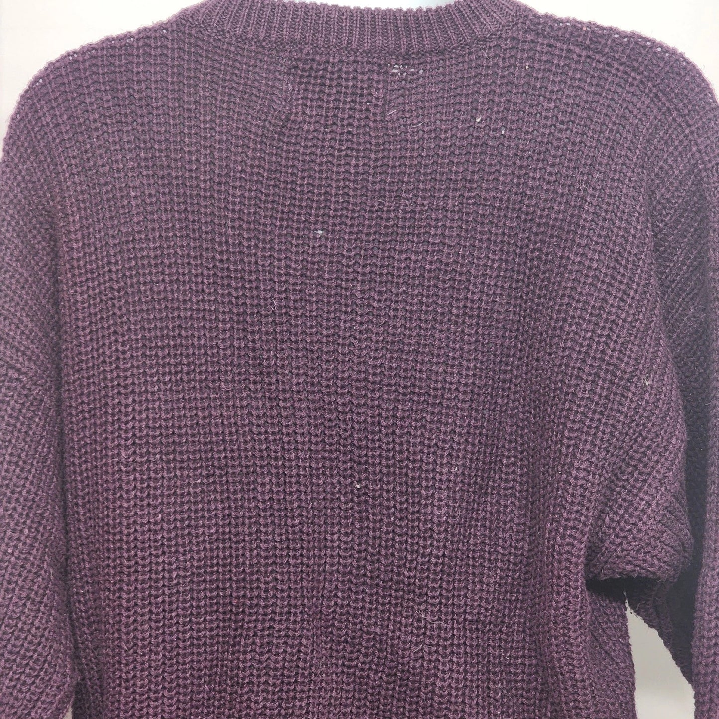 Vintage Gachet Womens Medium Geometric Knit Sweater Purple
