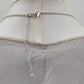 Avon Silver Tone Chain Opaque Green Gemstone Pendant 10" Necklace Lobster Clasp