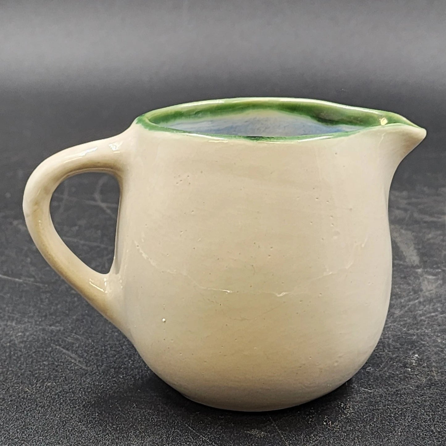 Hadley Pottery Oversize 12 oz Creamer 3.5" Blueberry Bouquet Hand-Painted Vtg