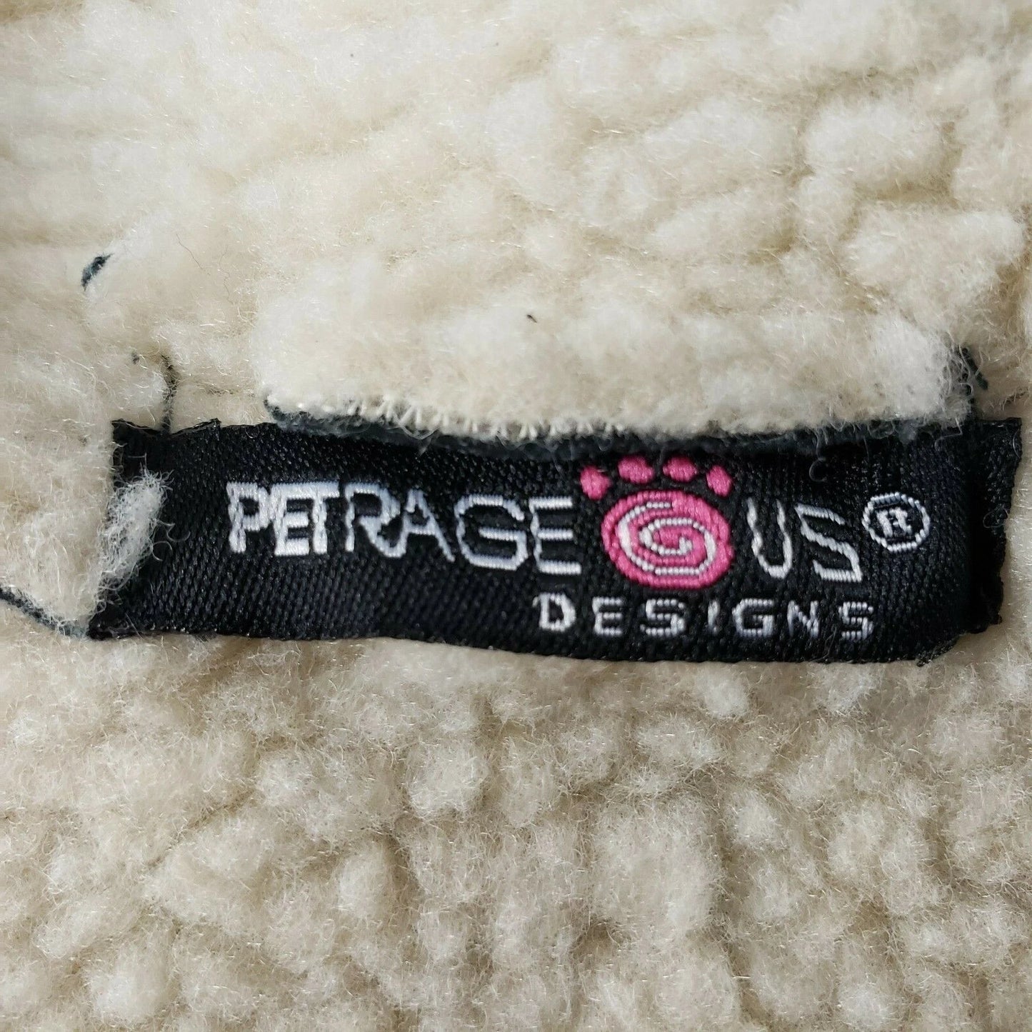 PetRageous Designs Dog Coat XS Faux Fur Lined 7"- 9" Length Hook & Loop Closure