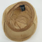George Tan Canvas Newsboy Cap Flat Driving Hat Multi Panel Mens Small Spot Vtg
